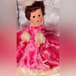 1950s Pajama Bag Madame Alexander Doll Jackie Kennedy Rare Collectible Pink dres